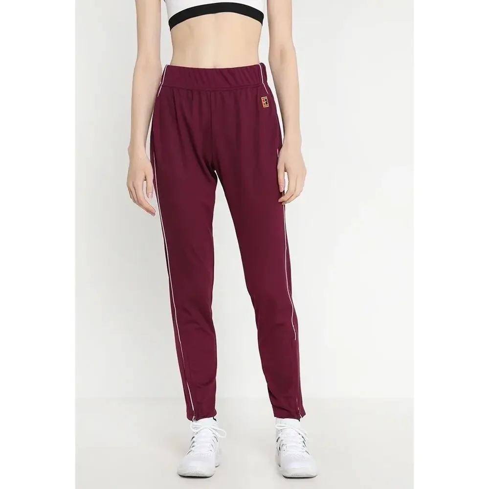 Nike Tennis Court Warm Up Pants Joggers Burgundy Women’s Small Training